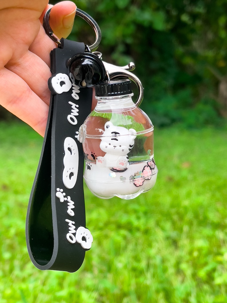 Liquid Keychain Boba Baby Cute Kawaii Etsy