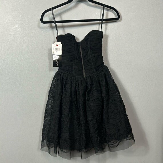betsy and adam black tulle dress Celeste Long Embroidered Chiffon Gown Black/Gold / 14 main image 0