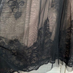 Vintage BCBG Maxazria Strapless Midi Black Lace Overlay cocktail Y2K dress 6 image 11