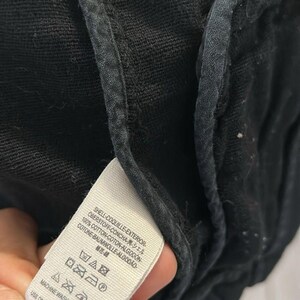 Free People Black Cotton Textured Blazer with Tailored Fit size small army image 10