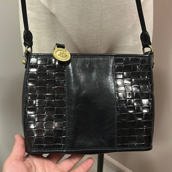 Vintage Brahmin Black Small Crossbody Bag Etsy