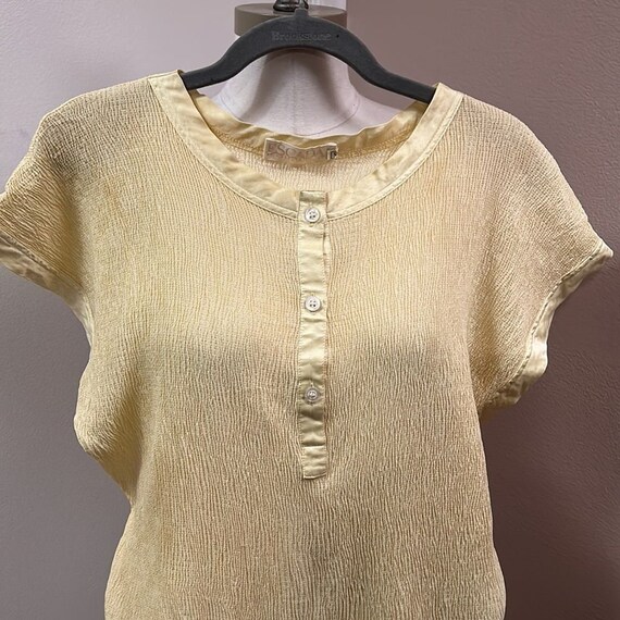 Escada Vintage Gold Silk Bodysuit size 40 - image 2