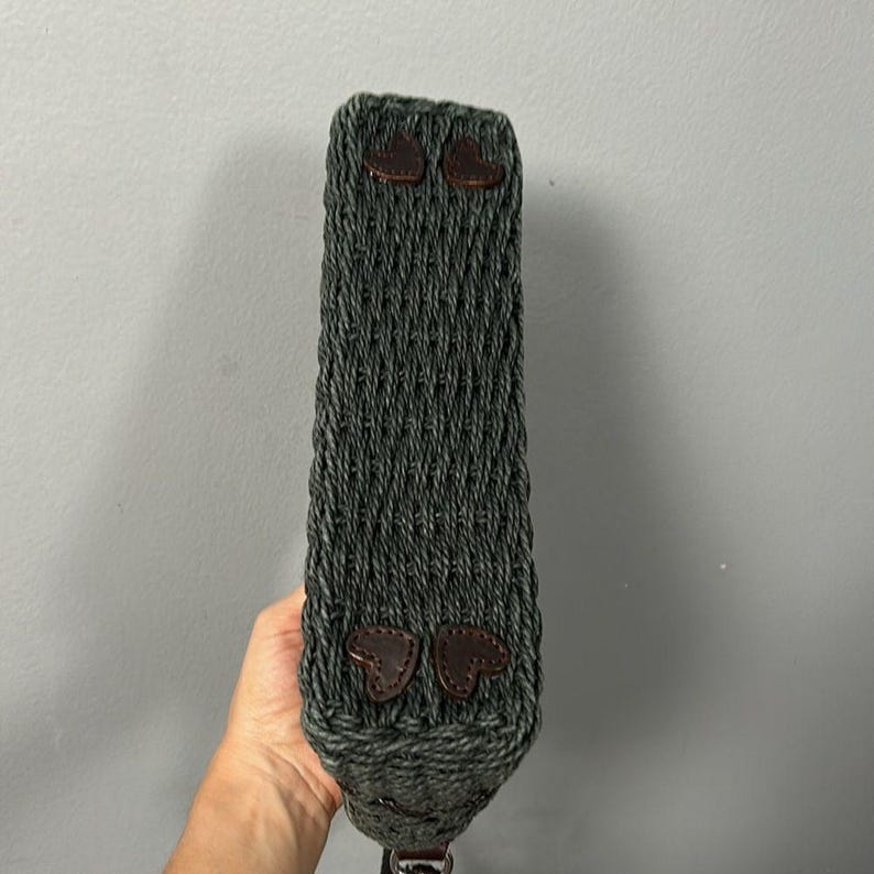 Vintage Brighton Wendy Style Woven Shoulder Bag straw and leather image 12