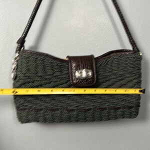Vintage Brighton Wendy Style Woven Shoulder Bag straw and leather image 15