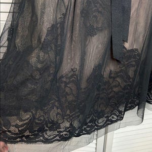 Vintage BCBG Maxazria Strapless Midi Black Lace Overlay cocktail Y2K dress 6 image 5