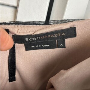 Vintage BCBG Maxazria Strapless Midi Black Lace Overlay cocktail Y2K dress 6 image 9