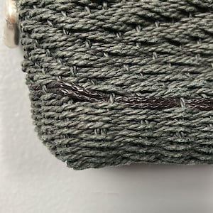 Vintage Brighton Wendy Style Woven Shoulder Bag straw and leather image 6