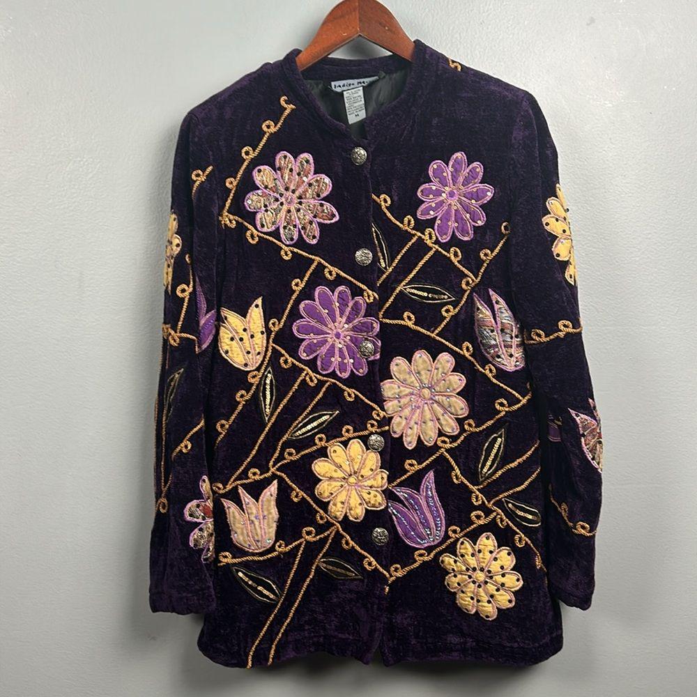 80s VINTAGE Indigo Moon 刺繍ブルゾン ジャケット 装飾 Vintage Indigo Moon 80's Southwest Theme Jacket – DESERT MOSS VINTAGE
