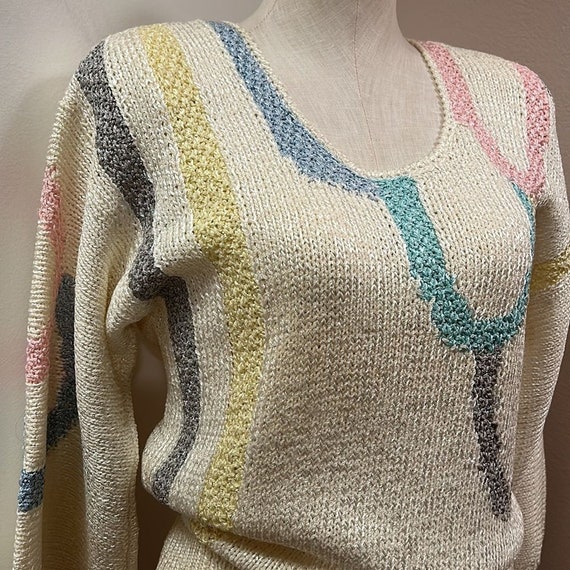 Vintage LArc En Ciel Cream Sweater size Small - image 3