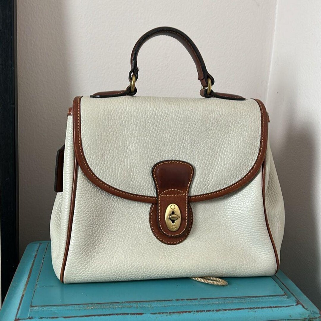 Vintage Coach Sheridan Monticello Bag: Pebble Leather Top Handle 
