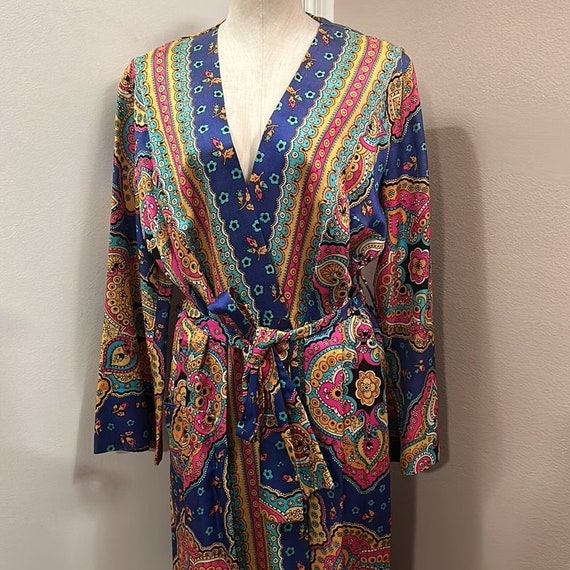 Saybury Vintage Colorful Belted Robe - image 4