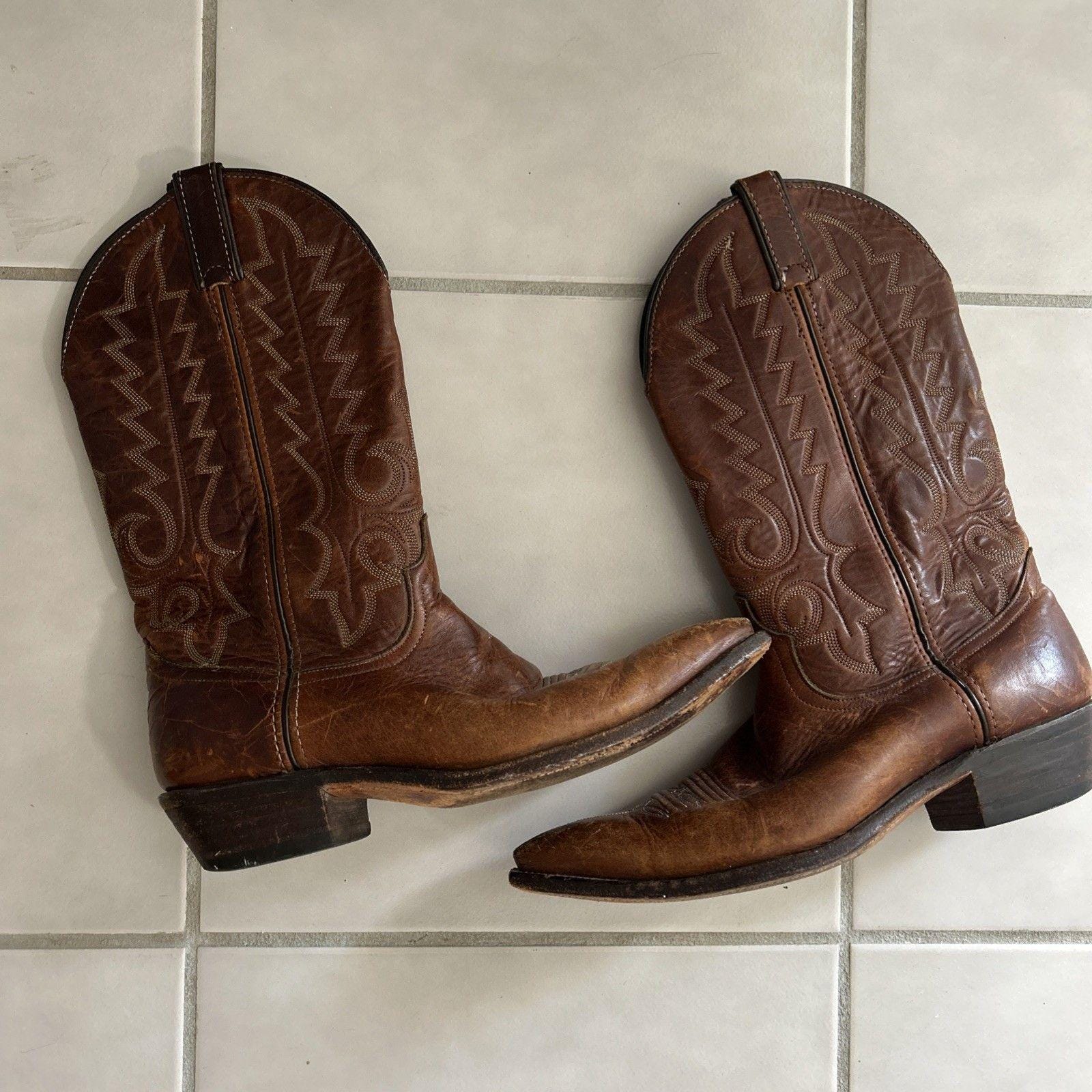 Bottines Cuir Rustique Vintage – Femme Taille 37 – Western Cowboy Usées Détresse