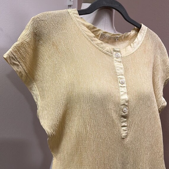 Escada Vintage Gold Silk Bodysuit size 40 - image 4