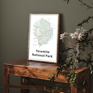 Benutzerdefinierte Nationalpark Karte Poster - Yosemite - digitaler Download - Karte Poster - druckbares Poster