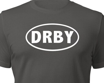 DRBY Oval Unisex T-Shirt | Crew Neck | Graphic Tee | Roller Derby | Roller Skates | Skates | Skating | Jammer | Blocker