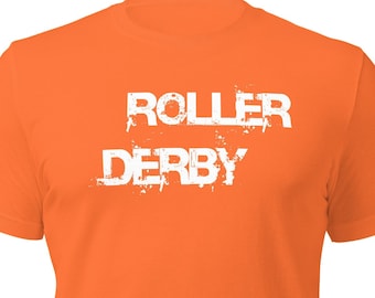 Roller Derby Grunge Unisex T-Shirt | Crew Neck | Graphic Tee | Roller Derby | Roller Skates | Skates | Skating | Jammer | Blocker