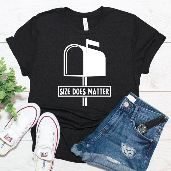 Size Does Matter Unisex T-Shirt | USPS Shirt | United States Post Office Tee | Mail Carrier Gift | Funny Postal Worker Top