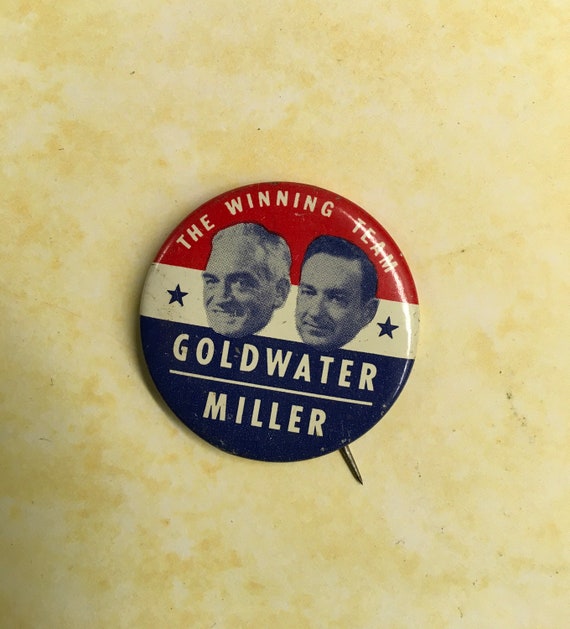 Vintage The Winning Team Goldwater - Miller - 1964