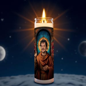 Saint Pedro Pascal Celebrity Prayer Candle