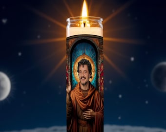 Saint Pedro Pascal Celebrity Prayer Candle
