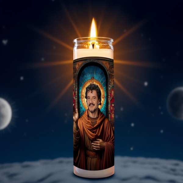 Saint Pedro Pascal Celebrity Prayer Candle