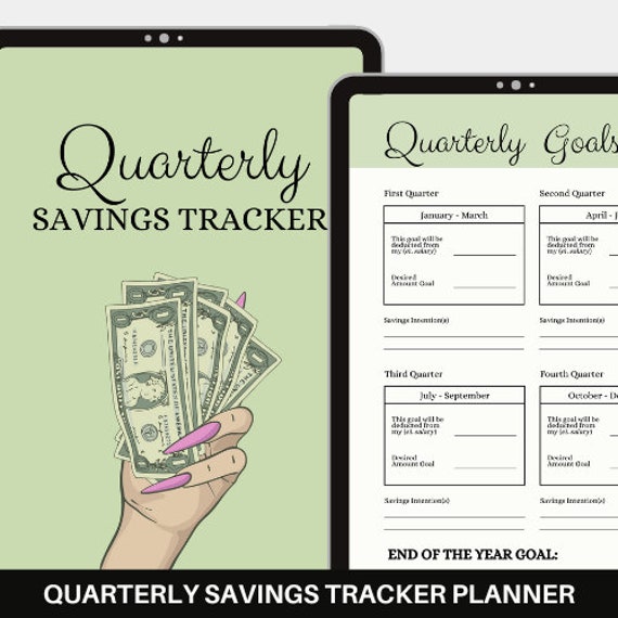 Digital Quarterly Savings Planner: Minimalist Finance Tracker (PDF)