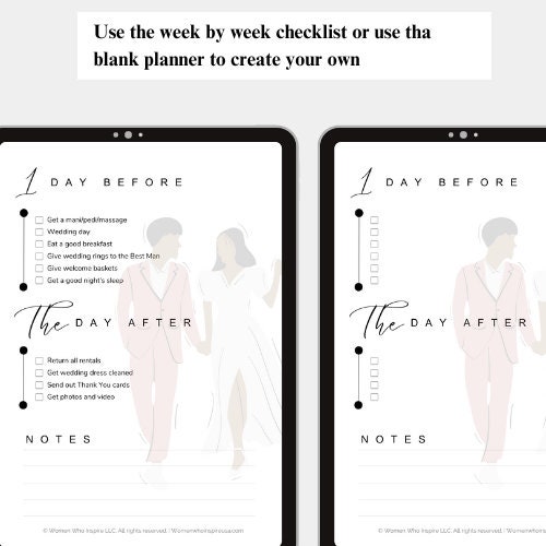 Wedding Planner Printable Printable Checklist Wedding Planner Pages ...
