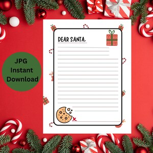 Carta de Papá Noel, Gracias Santa, Santa Note, Galletas para Santa, JPG, Algunas galletas para Papá Noel, Gracias Santa Descargar, Galletas y leche para Santa