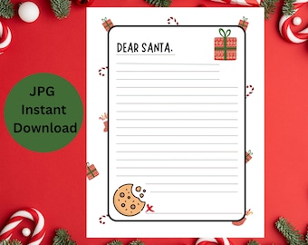 Santa Letter, Grazie Babbo Natale, Santa Nota, Cookie per Babbo Natale, JPG, Alcuni biscotti per Babbo Natale, Grazie Babbo Natale Download, Biscotti e latte per Babbo Natale
