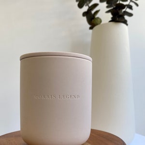 Morris Legend Empty Reusable Matte Ceramic Candle Vessel/Jar for Candle Making