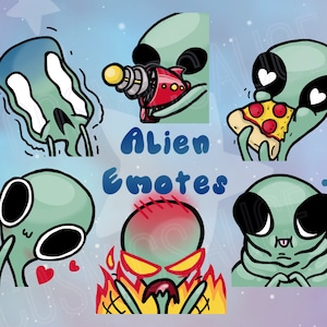 ALIEN EMOTE PACK (6) | Twitch Emotes | Discord Emote | Sub Emotes