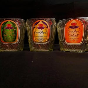 Crown Royal Candle, Custom Soy Wax Candle, Unique Gift, Liquor Bottle Candle, Man Cave, Bar Décor, Bar Candle, Whiskey Gift, Birthday Gift