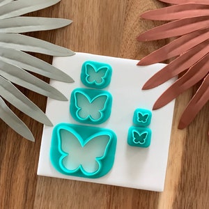 Schmetterling 2 Tonausstecher, kleiner Schmetterling, Polymer Clay Cutter Set, Frühlingsschmuck