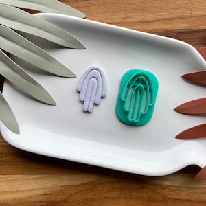 Cortador de argila arco-íris, ferramenta para formato ondulado, auxiliar na confecção de joias, criação de brincos