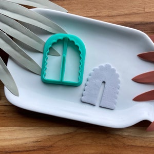 Arch Clay Cutter, Scalloped Arch, Unique Earring, Tool for Making Jewelry