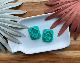 Double Scallop Clay Cutter, Embossing and Cutout, Boho Earring Making, Clay Supplies