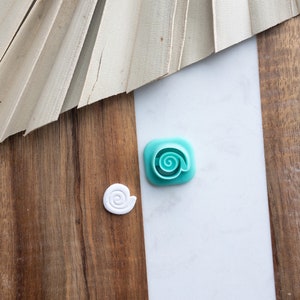 Swirl Shell Clay Cutter | Small Shell Stud Earring | Beach Polymer Clay Jewelry Tool