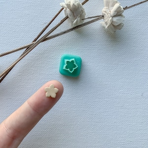 Micro Flower Polymer Clay Cutter #2, Small Earring Making Tool, Pointy Spring Flower, Miniature Items