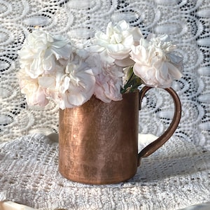 Vintage Copper Mug with Handle