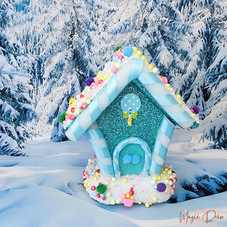 Candyland Christmas Sparkly Gingerbread House, Christmas Tree Ornament