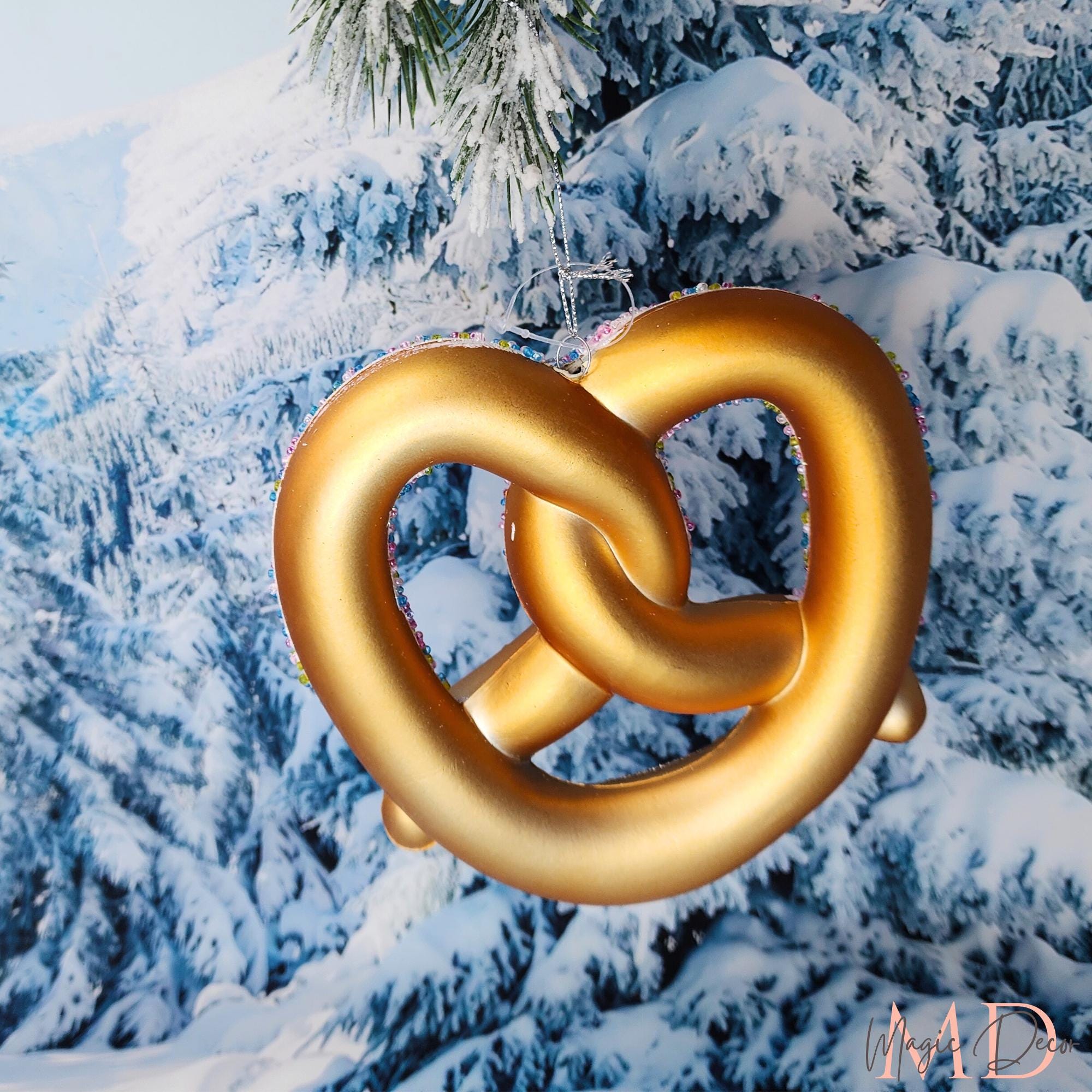 Christmas Decoration, Ornament Pretzel, Gift, Home Decor, XMAS