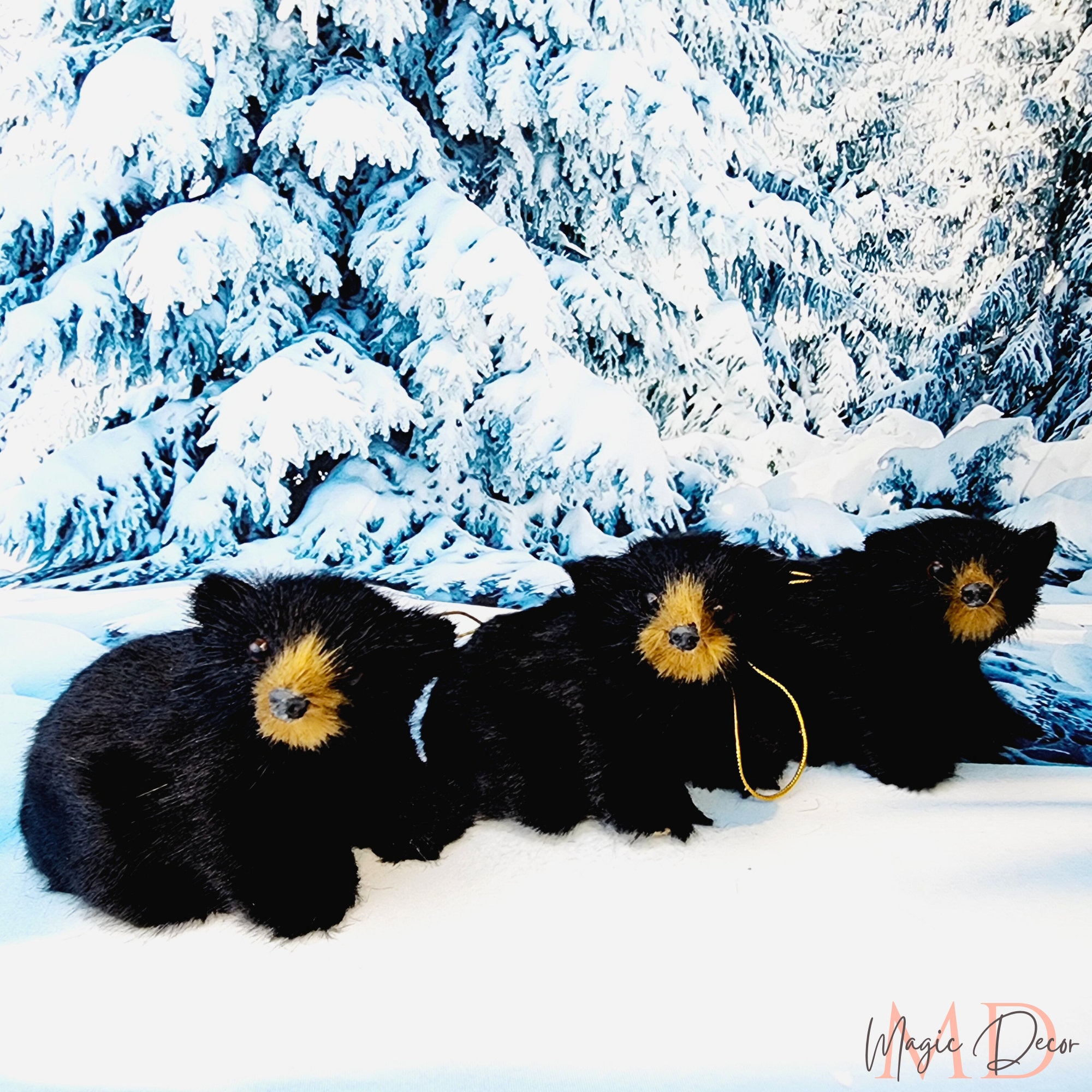 Black Bear, Black Bear for Xmas Tree, Black Bear Christmas Ornament ...