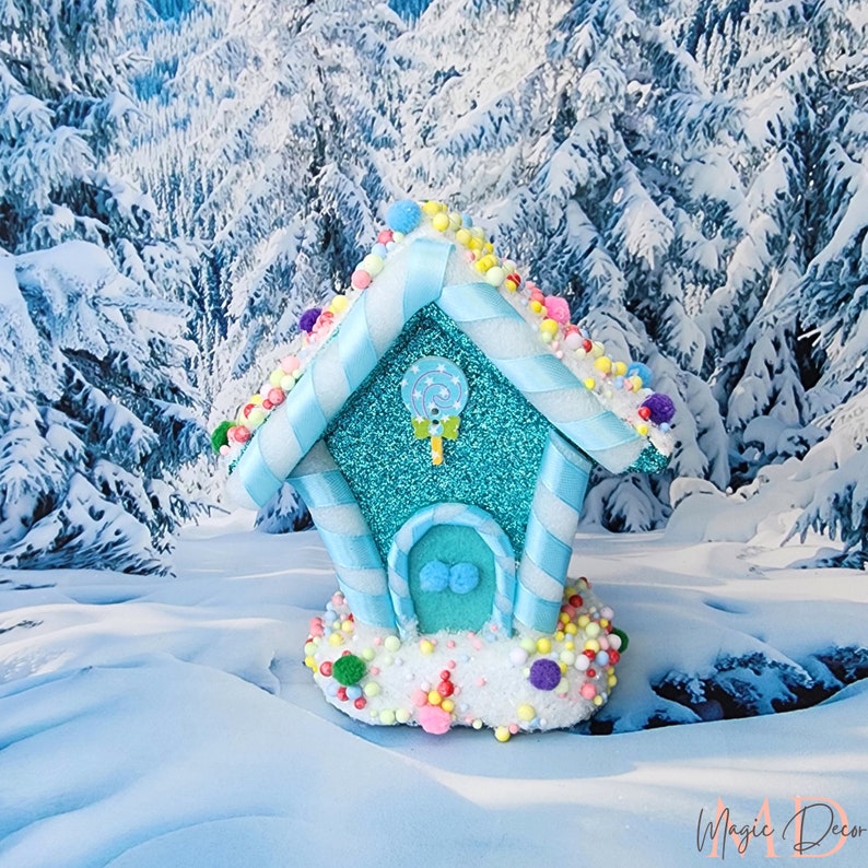 Candyland Christmas Sparkly Gingerbread House, Christmas Tree Ornament