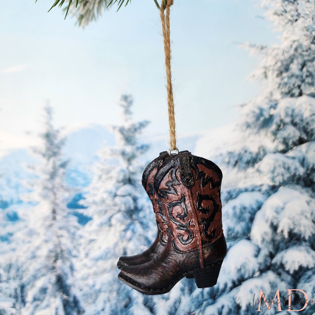 Cowboy Boots Ornament, Cowboy Boots for Christmas Tree, Western ...