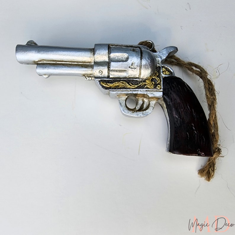 Revolver Ornament, Revolver Handgun Christmas Ornament, Christmas Decor