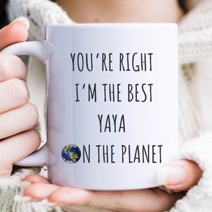 Yaya Gifts From Granddaughter, Funny Yaya Coffee Cup, Cute Mother&#39;s Day Mug For Yaya