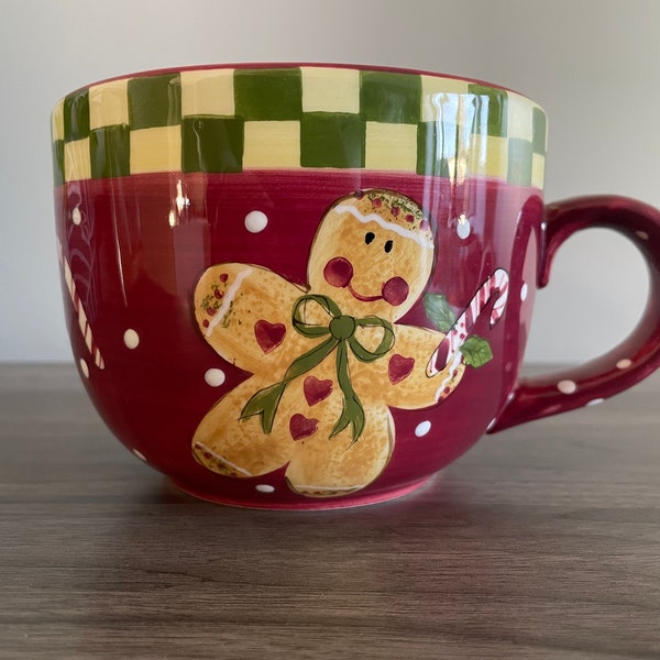 Christmas Cookie Large Coffee Mug 20oz - Laurie Gates Holiday Treats - Hot Chocolate Tea Cup Soup Bowl - Perfect Gift for Friends and Family