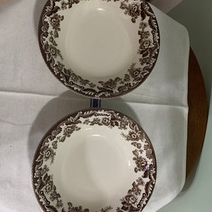 Vintage Spode Delamere Cereal Bowl 8 inch Brown