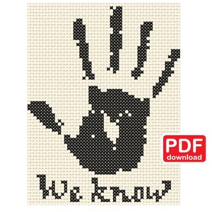 Skyrim Cross Stitch Pattern - We Know - Dark Brotherhood - PDF
