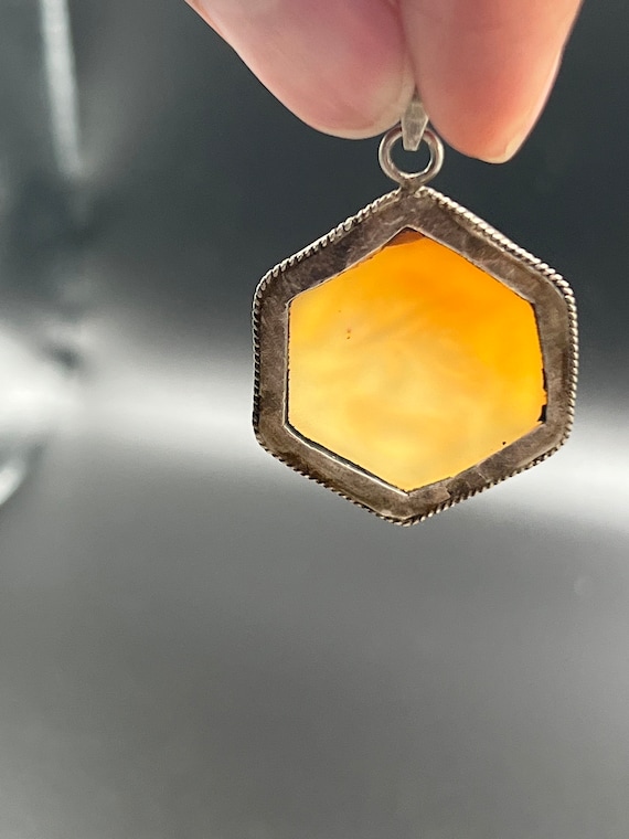 Ancient Medieval Intaglio Seal Agate Stone Pendant - image 5
